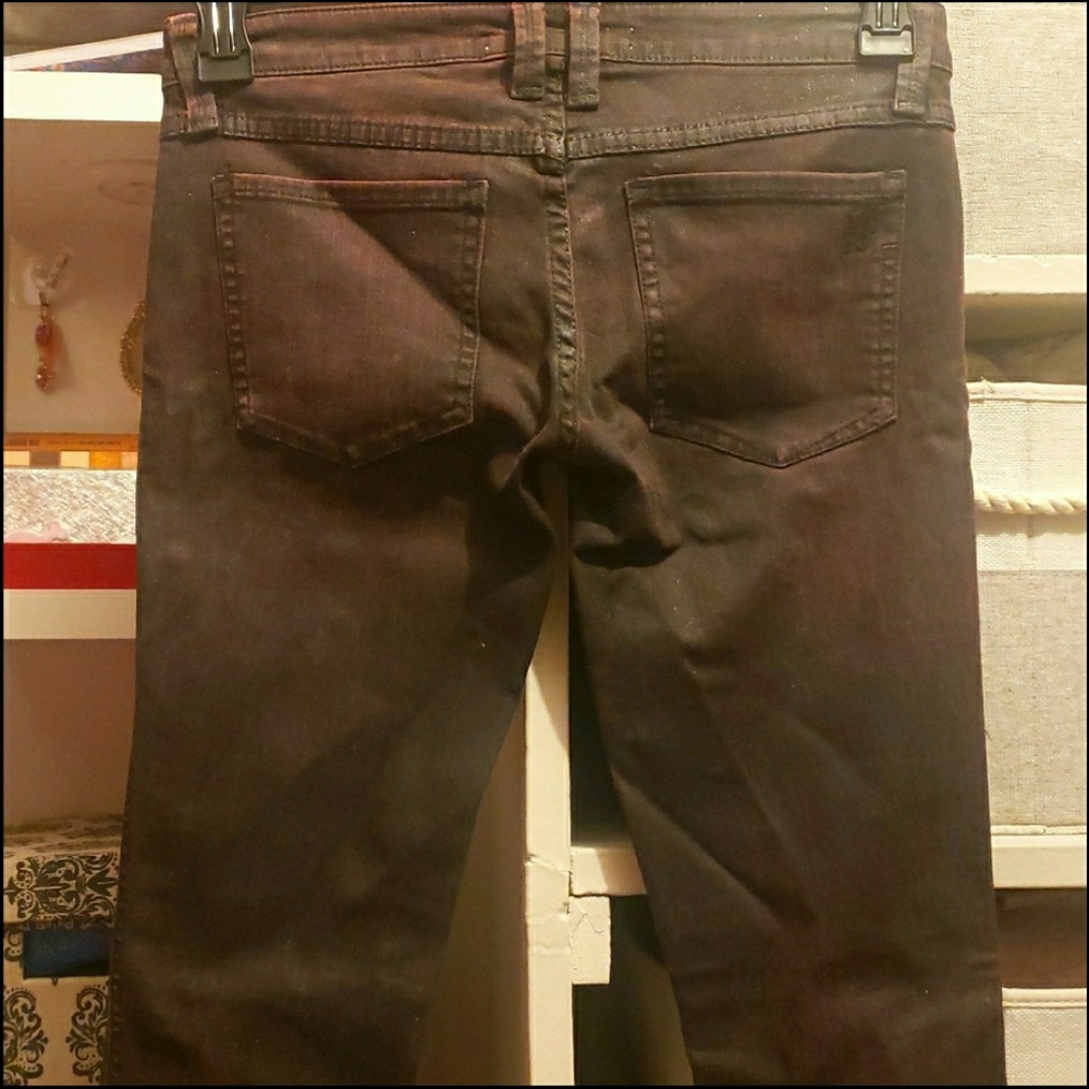 Frankie B Coated Low Rise Skinny Jeans, 26 - Picture 11 of 12